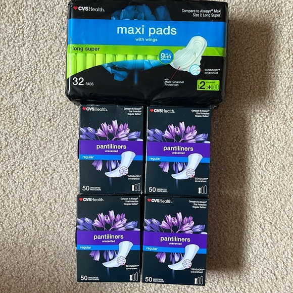 CVS Health Bath & Body New 5 Packs Of Cvs Health Pantiliners And
